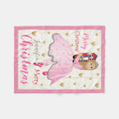 ナットクラッカー·バレエ·パーソナライズ/ピンクのフリースブランケット フリースブランケット (正面(横))