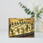 ナットクールとボルト付きチェスボード ポストカード (スタンド正面)