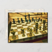 ナットクールとボルト付きチェスボード ポストカード (正面/裏面)