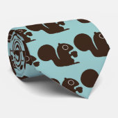 ナットパターンのかわいいリス |ウッドランドクリッター ネクタイ (ロール)