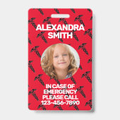 ナットフードアレルギー警告レッド警告のバッジ バッジ (裏面)