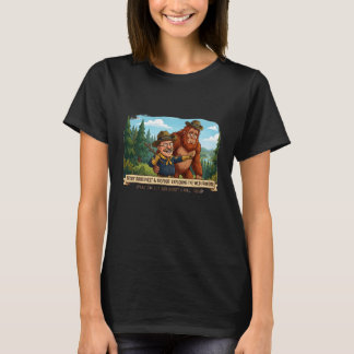 ナット - おもしろテディ・ルーズベルトとビッグフットの似顔絵 Tシャツ