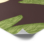 ナット、シェル、ぬか付きのシームレスなピスタチオのパターン ポスター (角)