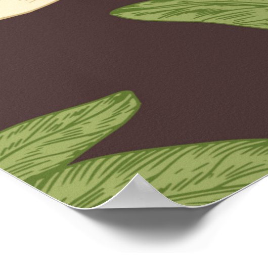 ナット、シェル、ぬか付きのシームレスなピスタチオのパターン ポスター (角)