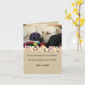 ナッピングイエローラブラドールリトリバーすべての行事 カード (黄色い花)