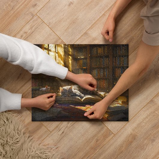 ナッピング猫パズルかわいい子猫ママのプレゼント ジグソーパズル