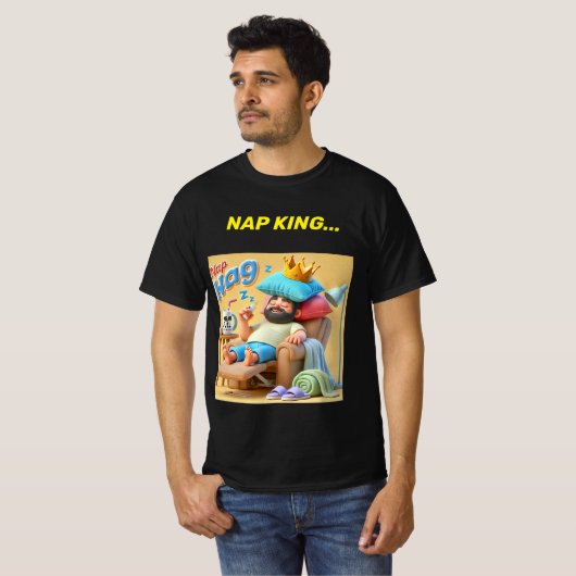 ナップキングピロー王冠Tシャツデザイン Tシャツ (正面フル)
