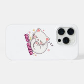 ナップクイーン猫ステッカー | かわいい寝猫 iPhoneケース (裏面横)