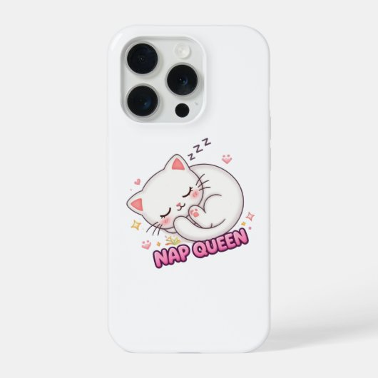 ナップクイーン猫ステッカー | かわいい寝猫 iPhoneケース (裏面)
