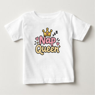 ナップクイーン かわいい女の赤ちゃん ベビーTシャツ