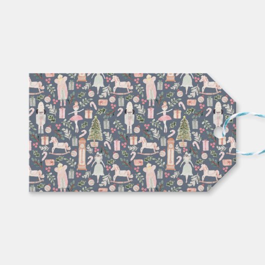 ナツクラッカーの水色の休日 ギフトタグ (正面(横))