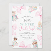 ナツクラッカーオネダーランドガールファースト誕生日 招待状 (正面)