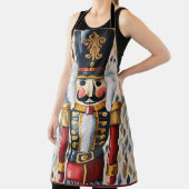 ナツクラッカークリスマスの水色イラストレーション エプロン (インサイチュ)