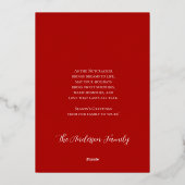 ナツクラッカークリスマスの水色イラストレーション 箔シーズンカード (裏面)