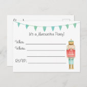 ナツクラッカークリスマスポストカード招待状 インビテーションポストカード (正面/裏面)