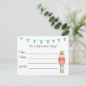 ナツクラッカークリスマスポストカード招待状 インビテーションポストカード (スタンド正面)