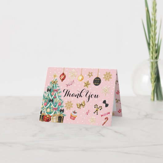 ナツクラッカーシュガープラムフェアリーサンキューカード 招待状 (正面)