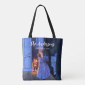 ナツクラッカーノスタルジックパーソナライズされたヴィンテージホリデー トートバッグ (裏面)