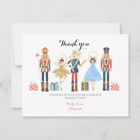 ナツクラッカーバレエ水彩サンキューカード サンキューカード (正面)