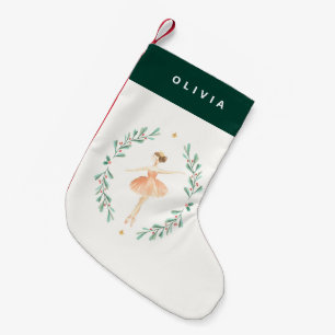 ナツクラッカーバレリーナ植物のかわいいクリスマス小 スモールクリスマスストッキング