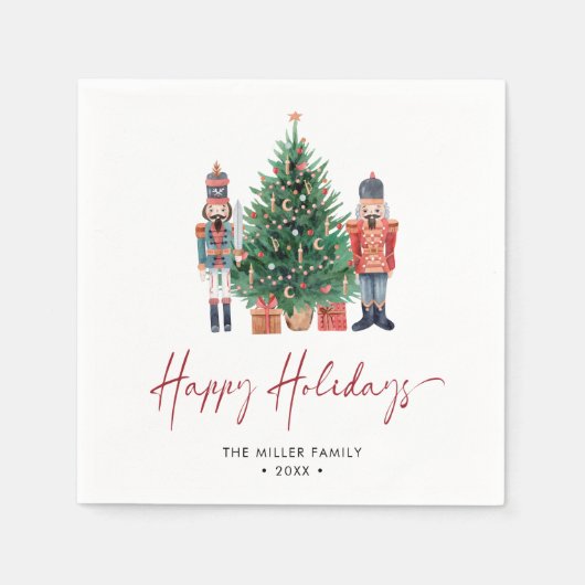 ナツクラッカーホリデーナプキンズ スタンダードカクテルナプキン (正面)