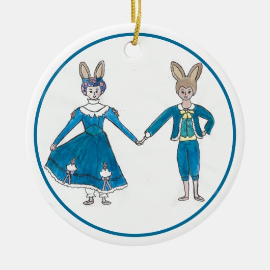 ナツクラッカーマザージンジャーパーソナライズされたオーナメント セラミックオーナメント (正面)