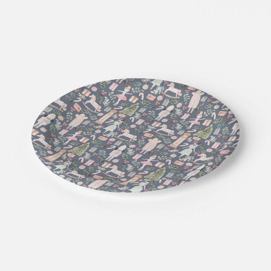 ナツクラッカー水彩休暇 ペーパープレート (アングル)