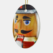 ナツクラッカー玩具カカラフルワイトデザインクリスマスアート セラミックオーナメント (左)