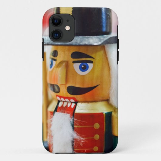 ナツクラッカー玩具カカラフルワイトデザインクリスマスアート Case-Mate iPhoneケース (裏面)