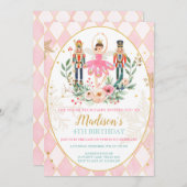 ナツクラッカー誕生日ガールバレエガールスガープラム 招待状 (正面/裏面)