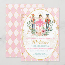 ナツクラッカー誕生日ガールバレエガールスガープラム 招待状