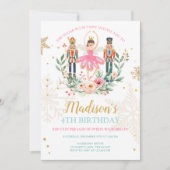 ナツクラッカー誕生日ガールバレエガールスガープラム 招待状 (正面)