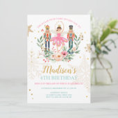 ナツクラッカー誕生日ガールバレエガールスガープラム 招待状 (スタンド正面)