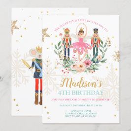 ナツクラッカー誕生日ガールバレエガールスガープラム 招待状