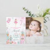 ナツクラッカー誕生日ガールランドオブスイーツフェアリー 招待状 (スタンド正面)