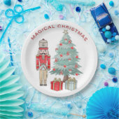 ナツクラッカー、クリスマスツリー&プレゼント紙プレート ペーパープレート (パーティー)
