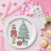 ナツクラッカー、クリスマスツリー&プレゼント紙プレート ペーパープレート (パーティー)
