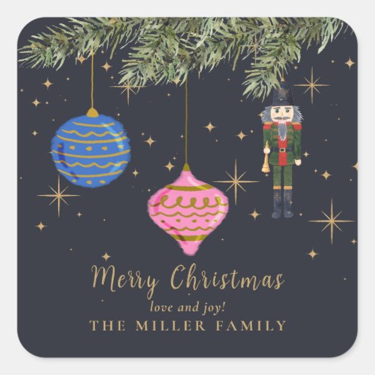 ナツクラッカー、ネイビー スクエアシール (正面)