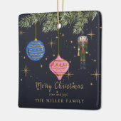 ナツクラッカー、ネイビー セラミックオーナメント (左)