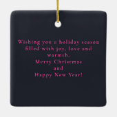 ナツクラッカー、ネイビー セラミックオーナメント (裏面)