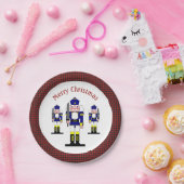 ナツクラッカー・バレエクリスマスソルジャーバッファロー・プレイド ペーパープレート (パーティー)