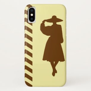 ナツメグクリームニュートラルシェブロンファッション iPhone X ケース