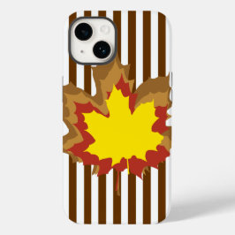 ナツメグストライプ秋の葉 Case-Mate iPhone 14ケース