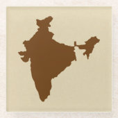 ナツメグスパイスモーズインド ガラスコースター (正面)