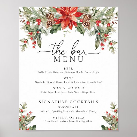 ナツメグノールクリスマスザバードリンクのメニュー ポスター (正面)