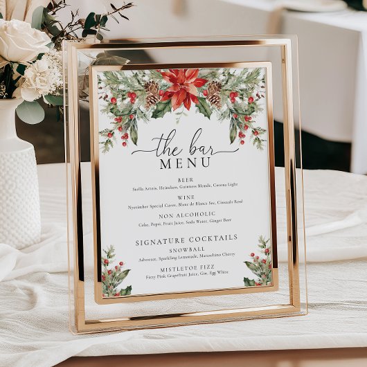 ナツメグノールクリスマスザバードリンクのメニュー ポスター