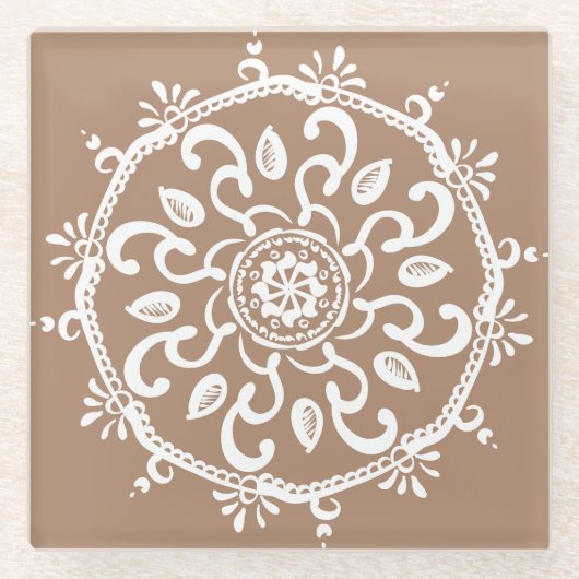 ナツメグマンダラ ガラスコースター (正面)