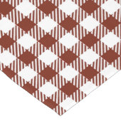 ナツメグ素朴・ブラウン・ジンガム・バッファロー・プレイド ショートテーブルランナー (コーナー)