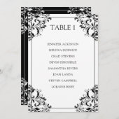 ナディネ座席表リストカード |黒 招待状 (正面/裏面)