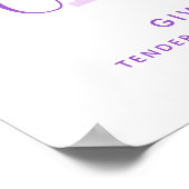 ナディンの名前パープル文字パーソナライズされた ポスター (角)